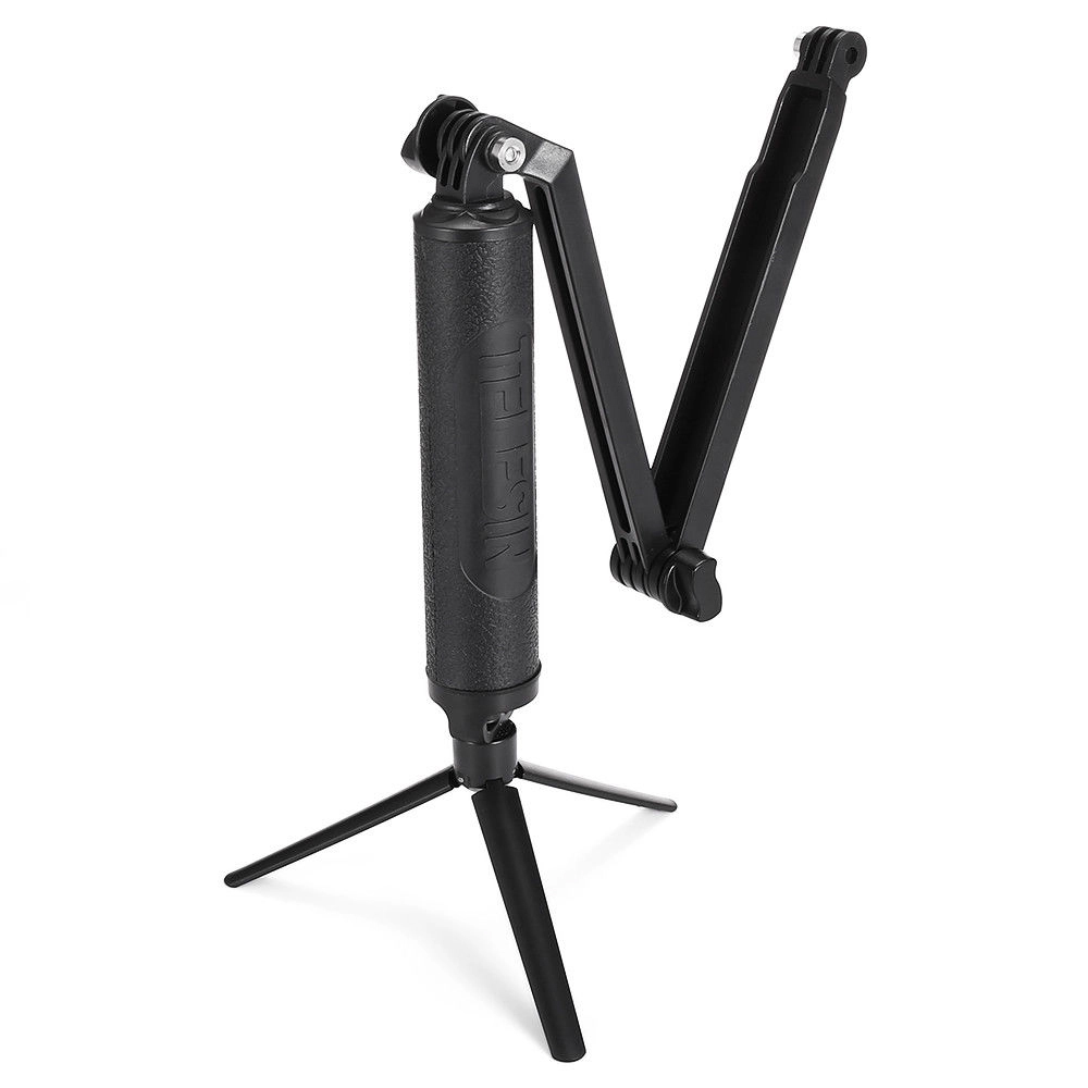 Bastão 3-Way Telesin®  – Bastão de Mão, Selfie e Tripé