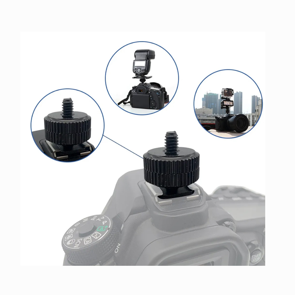 Adaptador ¼ DSLR para Celular, LED e GoPro