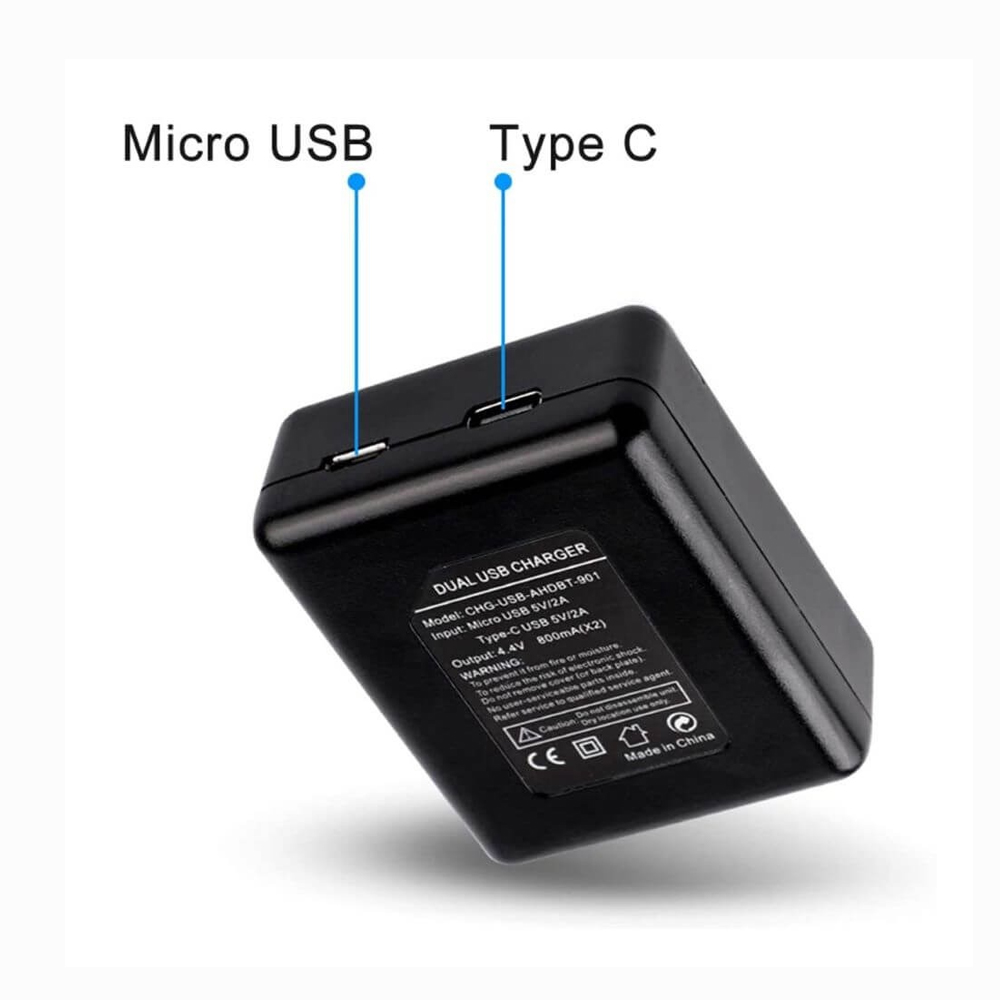 Carregador Duplo HERO 9/10/11/12 Black